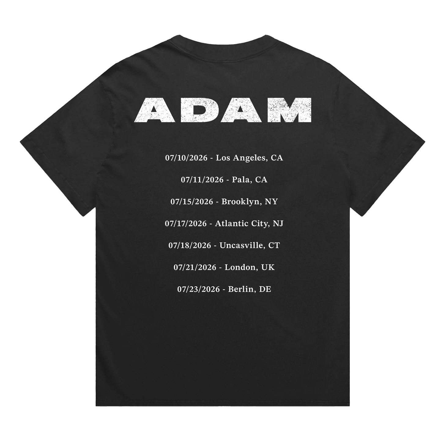 ADAM Album Release Tour Tee (Faded Black)