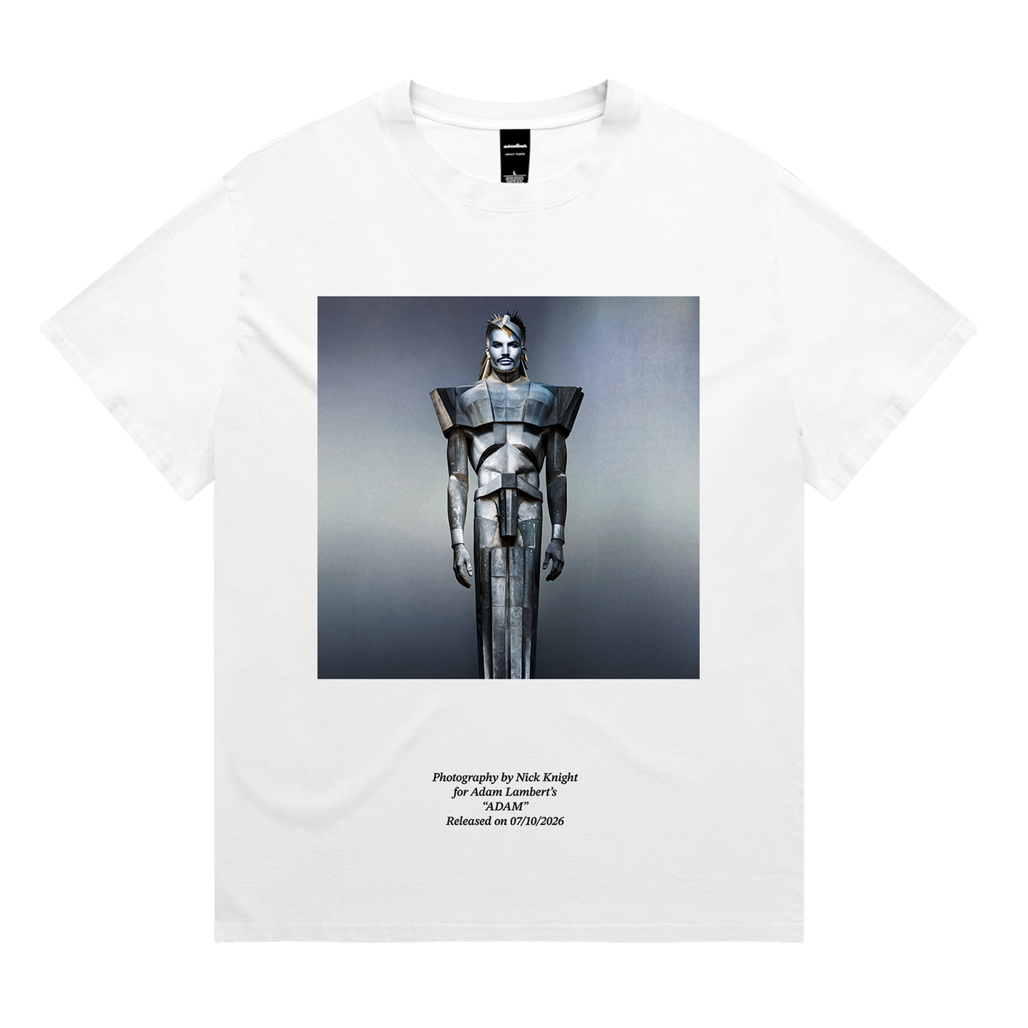 ADAM Statue Photo Tee (White) + SIGNED CD Bundle