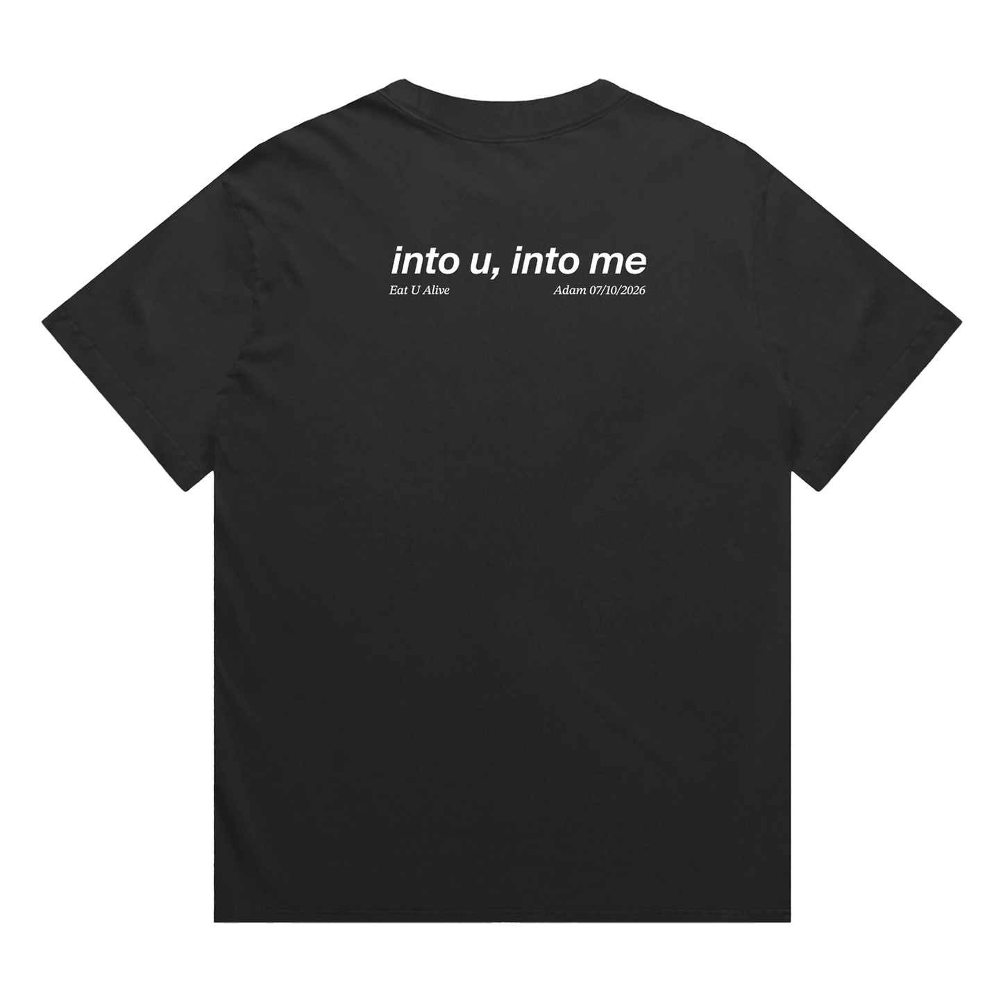 "Into U, Into Me" Portrait Tee (Faded Black) + SIGNED Vinyl Bundle