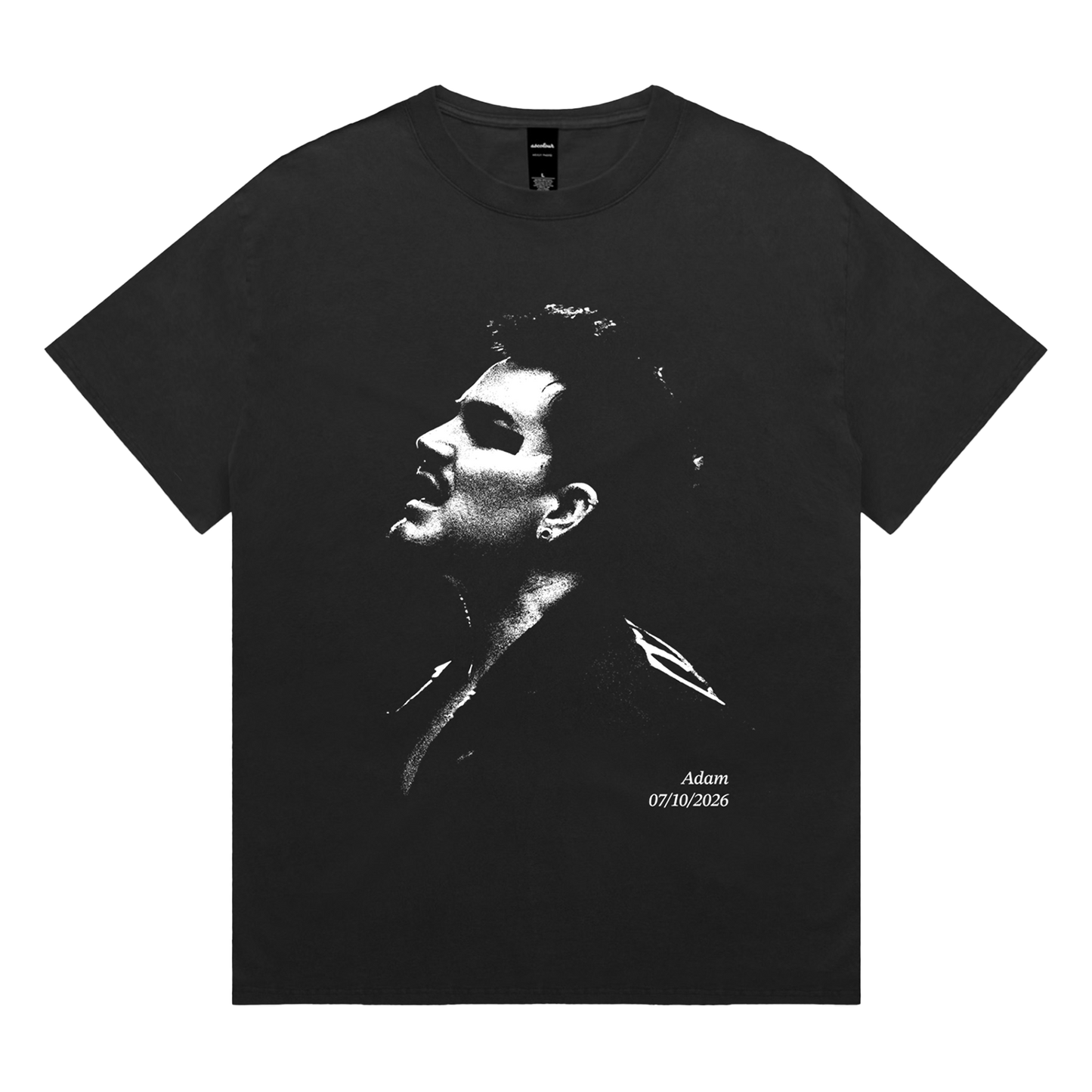 "Into U, Into Me" Portrait Tee (Faded Black) + SIGNED Vinyl Bundle
