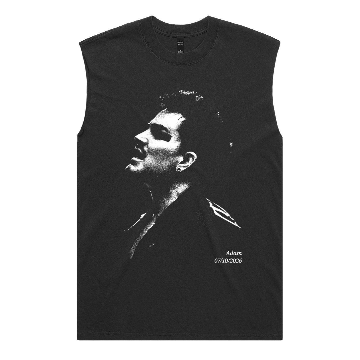 "Into U, Into Me" Sleeveless Tee (Faded Black)